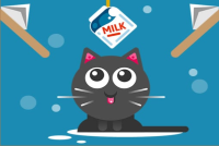 The Cat Drink Milk img